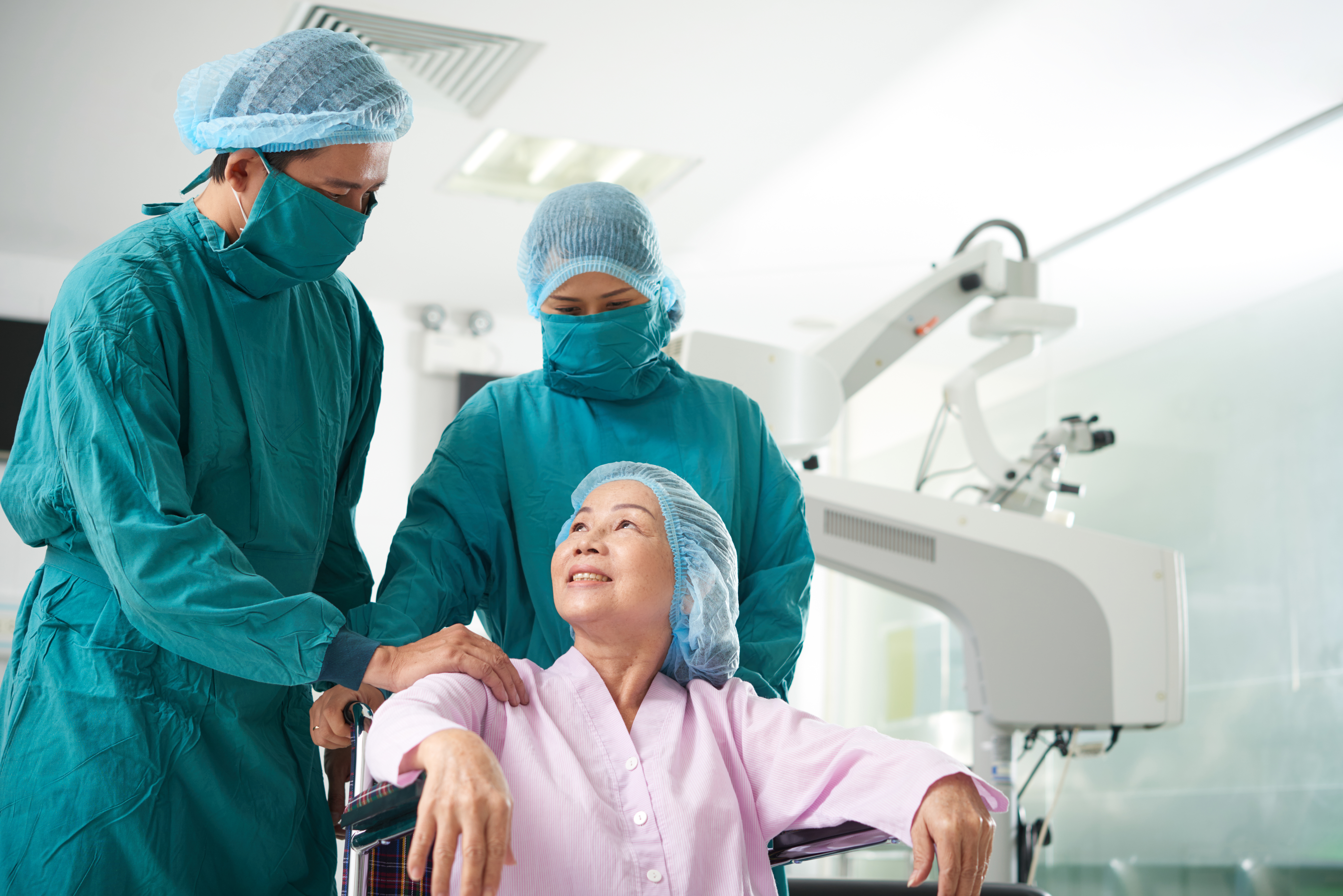 Illustration of surgery preparation. 